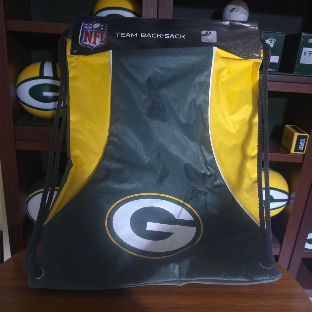 NFL Green Bay Packers Drawstring Backpack - Green and Yellow